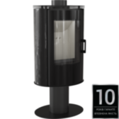 Каминная печь KRATKI KOZA AB S/N/O GLASS КАФЕЛЬ ЧЕРНЫЙ