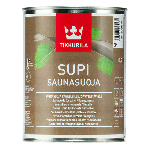 Просочення для стін Supi Saunasuoja 0,9 л Просочення для стін Supi Saunasuoja 0,9 л