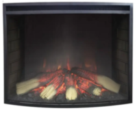 Электрический камин Bonfire Alfa 34A (cкругленное стекло) 73см